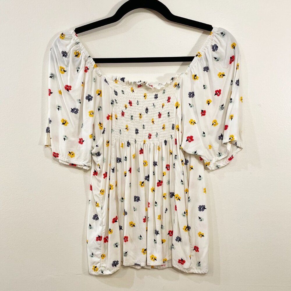 EUC Madewell Button-Front Top in Confetti Floral Small - Picture 4 of 7